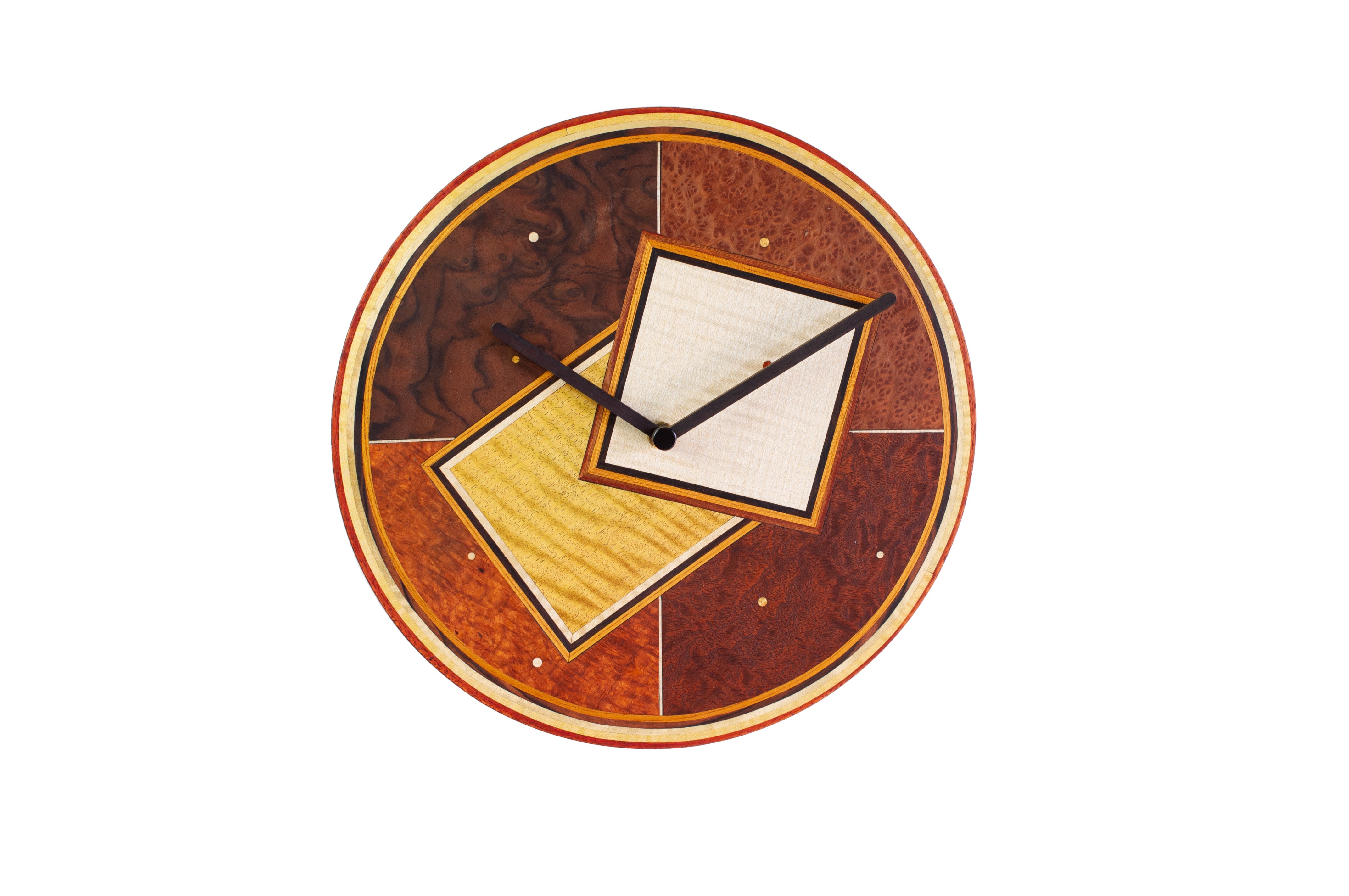 CLOCK Kenichi Mori wood inlay work CLK-06 | 木象嵌の一点物限定