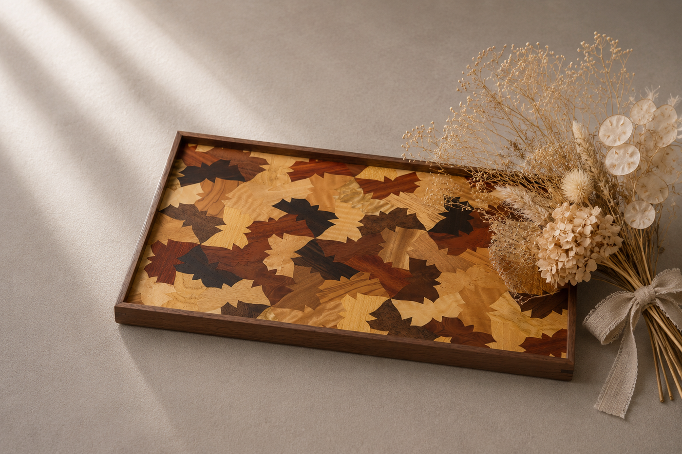 One of a Kind Marquetry Tray｜No.2667 – MORIKOUGEI ONLINE STORE