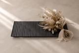 TSUKI-JIRI WOOD PLATE　TW-2662　ウォールナット藍染木彫
