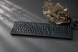 TSUKI-JIRI WOOD PLATE　TW-2654　リンパ藍染木彫