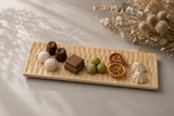 TSUKI-JIRI WOOD PLATE　TW-2659　カバ白太木彫