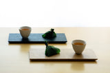 TSUKI-JIRI WOOD PLATE　flat-indigo dyed　ツキジリウッドプレート　フラット＿藍染