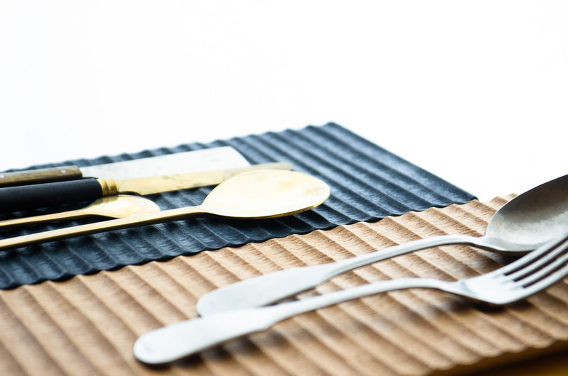 木製プレート TSUKI-JIRI WOOD PLATE｜限定樹種 木彫 S 12×120×300mm