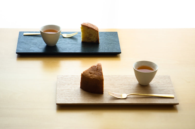 木製プレート TSUKI-JIRI WOOD PLATE｜限定樹種 フラット M 12×150×320mm