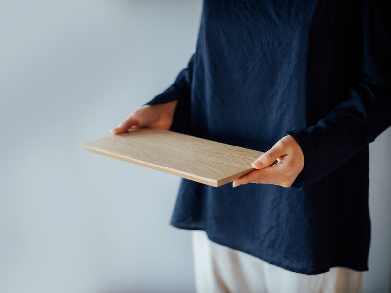 木製プレート TSUKI-JIRI WOOD PLATE｜限定樹種 フラット M 12×150×320mm