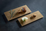 木製プレート TSUKI-JIRI WOOD PLATE｜限定樹種 フラット S 12×120×300mm