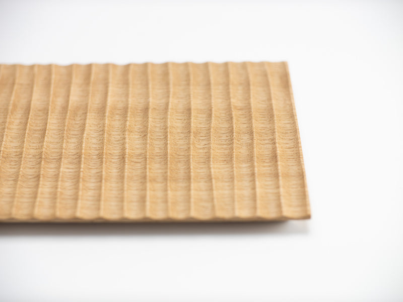 木製プレート TSUKI-JIRI WOOD PLATE｜限定樹種 木彫 S 12×120×300mm