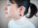 幾何学模様の木のイヤリング　I - CA - MORIKOUGEI ONLINE STORE