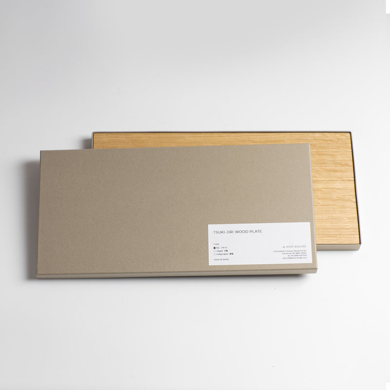 木製プレート TSUKI-JIRI WOOD PLATE｜限定樹種 フラット M 12×150×320mm