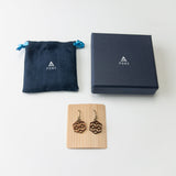 幾何学模様の木のイヤリング　P - CA - MORIKOUGEI ONLINE STORE