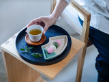 Rays Tray｜ラウンドS – 手仕事が描く放射模様の木製トレイ - MORIKOUGEI ONLINE STORE