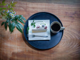 Rays Tray｜ラウンドS – 手仕事が描く放射模様の木製トレイ - MORIKOUGEI ONLINE STORE