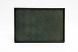 Rectangle Marquetry Tray – AMU Japanese oak　 Indigo Dye＿2641 - MORIKOUGEI ONLINE STORE