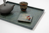 Rectangle Marquetry Tray – AMU Japanese oak　 Indigo Dye＿2641 - MORIKOUGEI ONLINE STORE