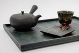 Rectangle Marquetry Tray – AMU Japanese oak　 Indigo Dye＿2641 - MORIKOUGEI ONLINE STORE