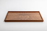 Rectangle Rays Tray Sapele Mahogany Flat grain_2626 - MORIKOUGEI ONLINE STORE