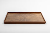 Rectangle Rays Tray Walnut_2630 - MORIKOUGEI ONLINE STORE