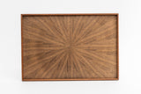 Rectangle Rays Tray Walnut_2630 - MORIKOUGEI ONLINE STORE