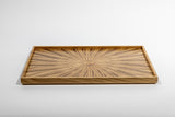 Rectangle Rays Tray Zebrawood_2637 - MORIKOUGEI ONLINE STORE