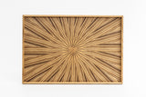 Rectangle Rays Tray Zebrawood_2637 - MORIKOUGEI ONLINE STORE