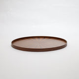 Round Rays Tray S 一点物＿009 パープルウッド - MORIKOUGEI ONLINE STORE
