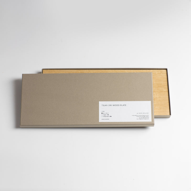 木製プレート TSUKI-JIRI WOOD PLATE｜限定樹種 フラット S 12×120×300mm