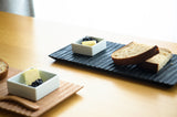 TSUKI - JIRI WOOD PLATE　ridged - indigo dyed　ツキジリウッドプレート　木彫＿藍染 - MORIKOUGEI ONLINE STORE