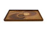 poke Rectangle marquetry tray 　飛鳥ーflying birdー　No-0393