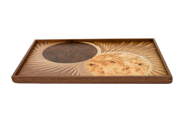 poke Rectangle marquetry tray 　飛鳥ーflying birdー　No-0394