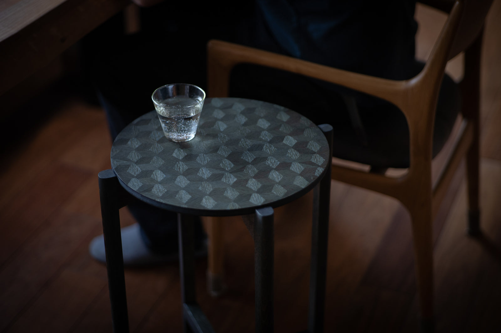 藍染 木象嵌サイドテーブル モダンな木製スタンド | 森工芸