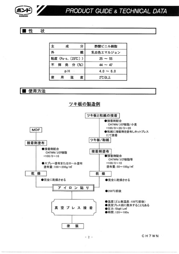 CH7WN　1kg 木材接着剤（ツキ板アイロン貼り） - MORIKOUGEI ONLINE STORE