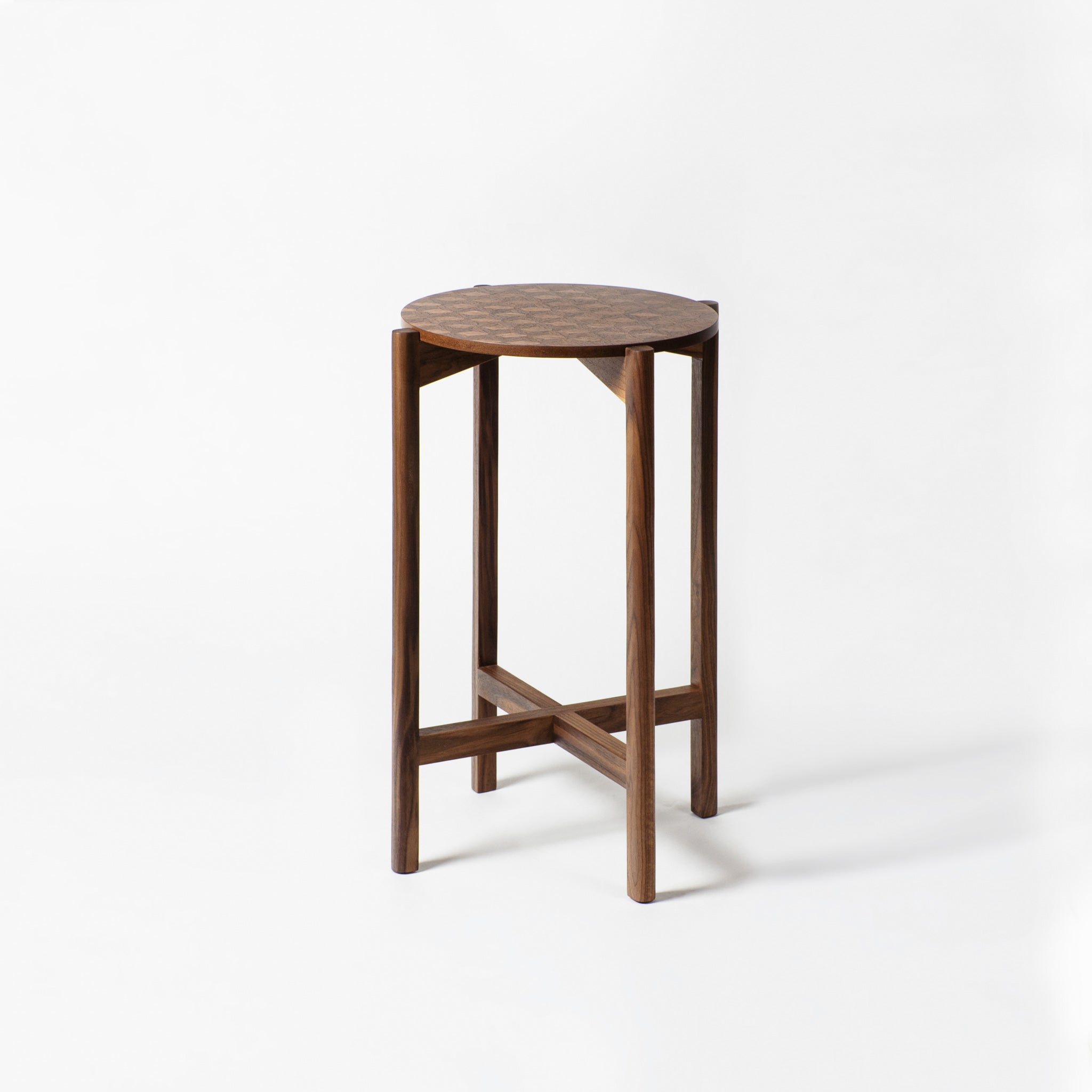 STAND Hoek Black walnut／ウォールナット　木象嵌　サイドテーブル　MORI KOUGEI - MORIKOUGEI ONLINE STORE