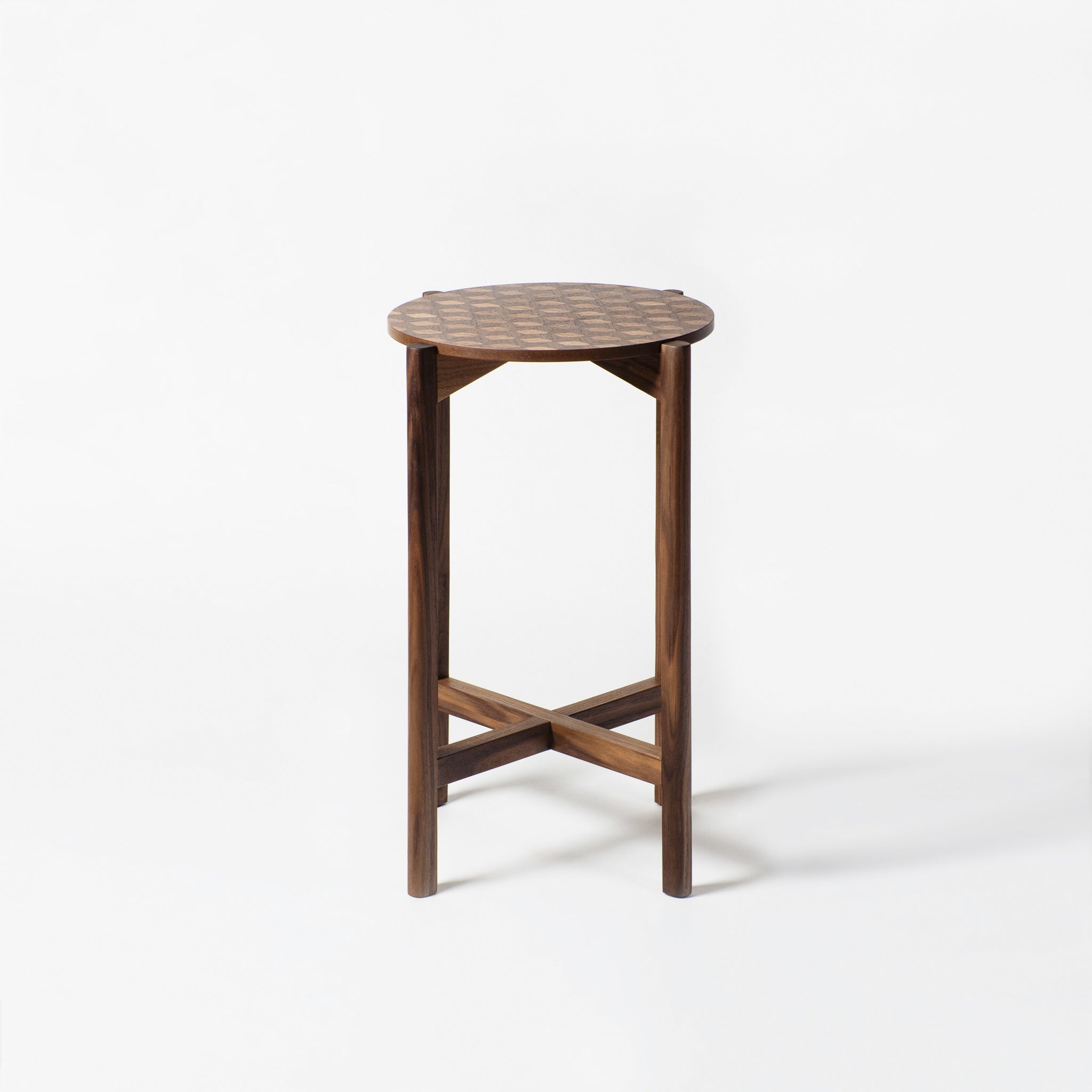 STAND Hoek Black walnut／ウォールナット　木象嵌　サイドテーブル　MORI KOUGEI - MORIKOUGEI ONLINE STORE