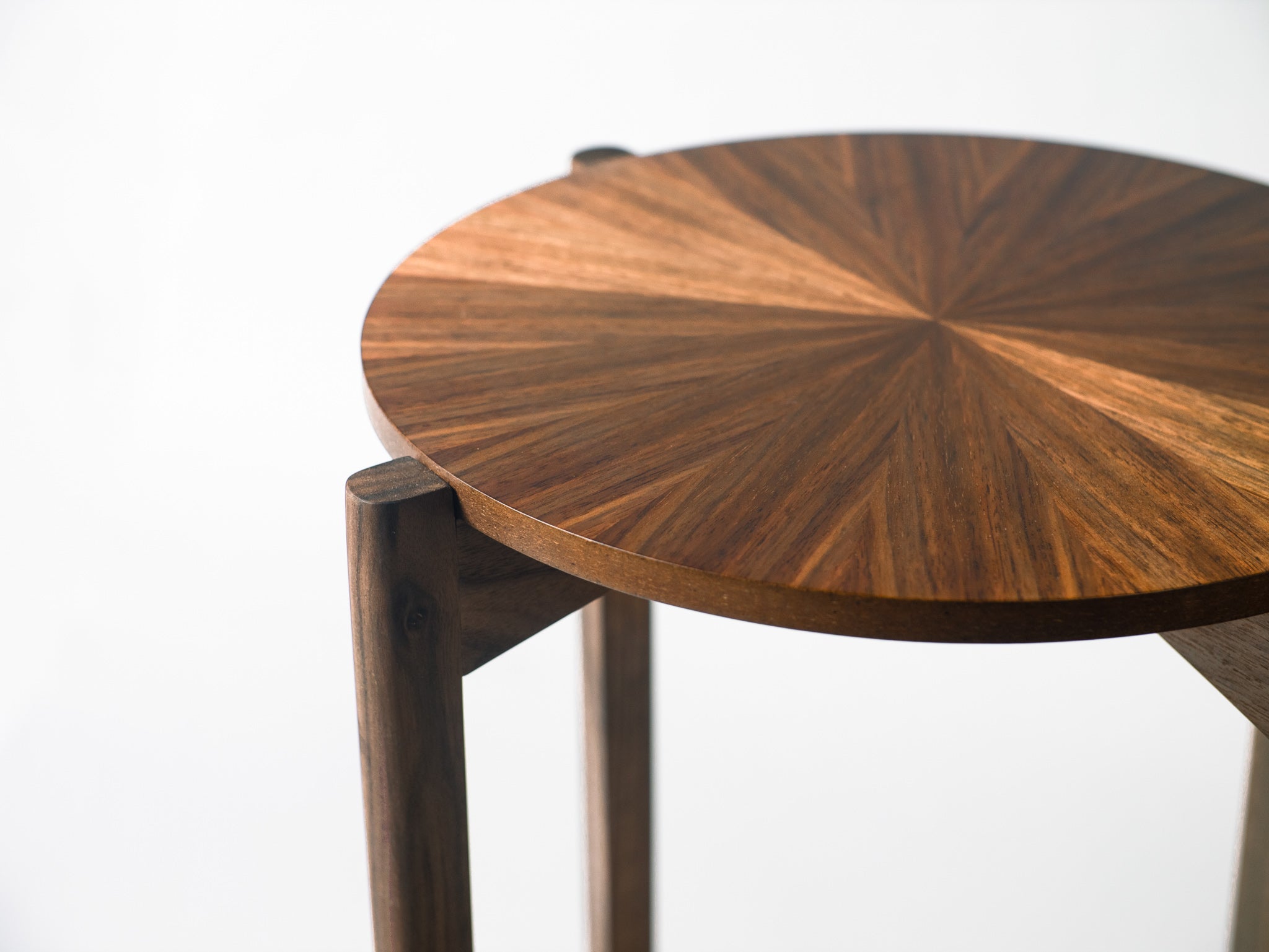 STAND Rays Black walnut　／ウォールナット　光線貼り　サイドテーブル　MORI KOUGEI - MORIKOUGEI ONLINE STORE