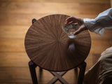 STAND Rays Black walnut　／ウォールナット　光線貼り　サイドテーブル　MORI KOUGEI - MORIKOUGEI ONLINE STORE