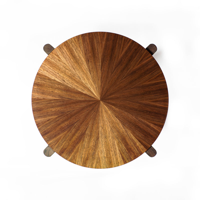 STAND Rays Black walnut　／ウォールナット　光線貼り　サイドテーブル　MORI KOUGEI - MORIKOUGEI ONLINE STORE