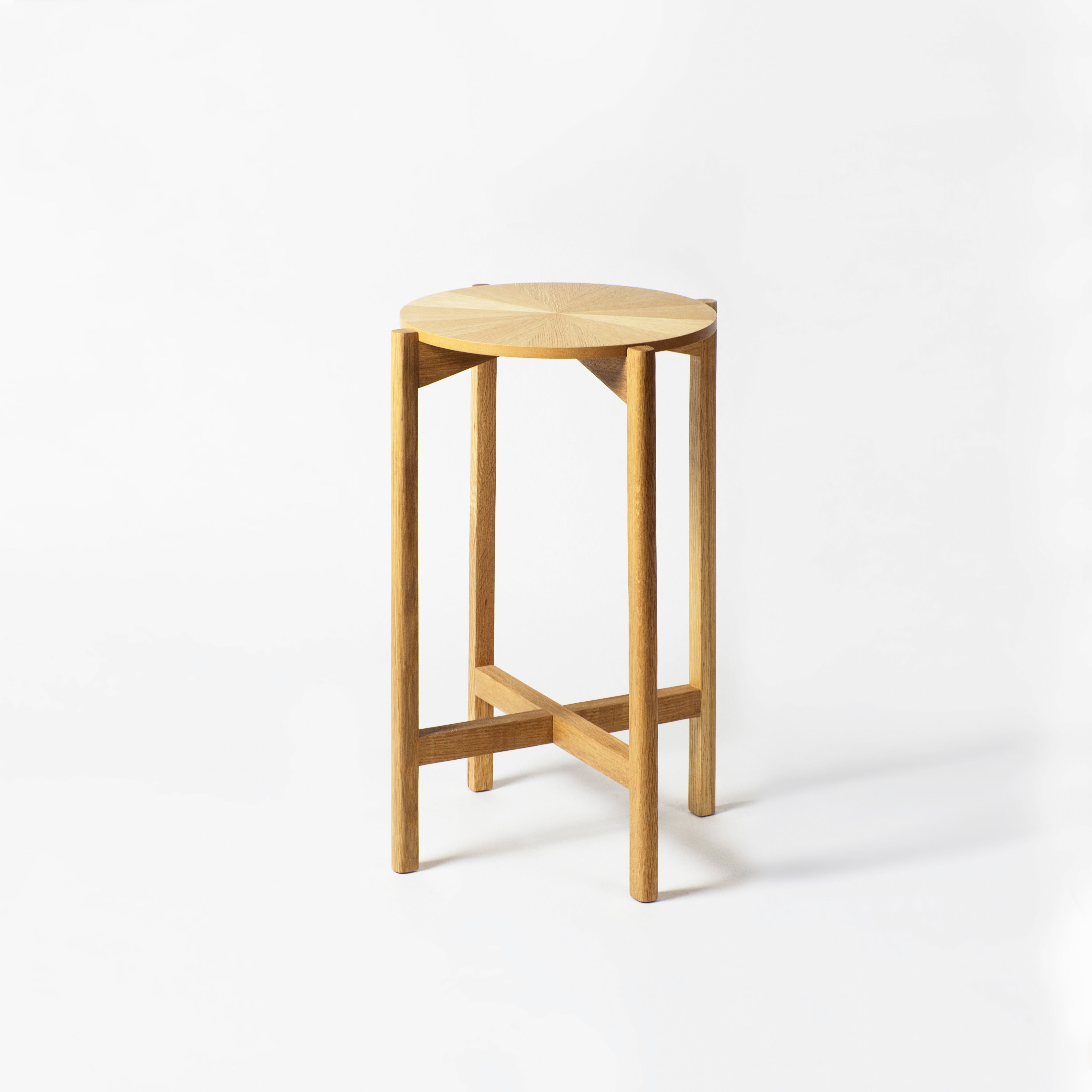 STAND Rays Japanese Oak　／ナラ　光線貼り　サイドテーブル　MORI KOUGEI - MORIKOUGEI ONLINE STORE